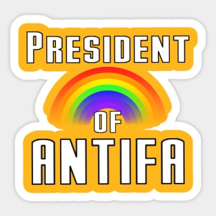 President of ANTIFA rainbow Sticker